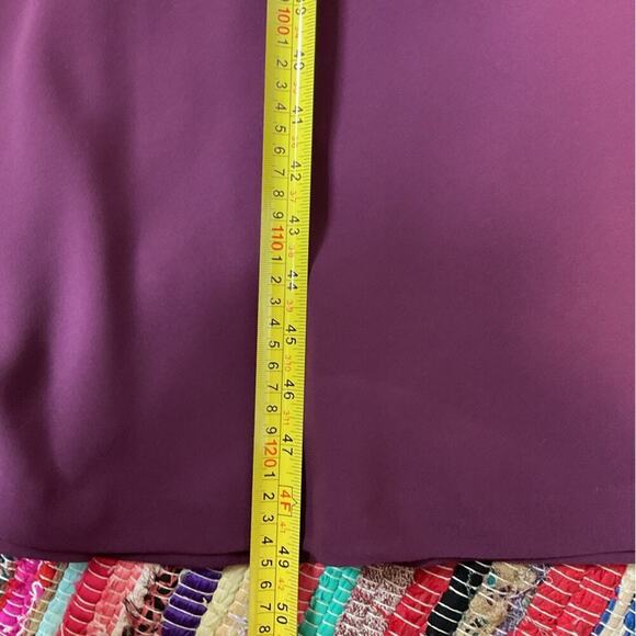 Jill Jill Stuart Two Tone V-Neck Gown Burgundy Purple Size 4 - Picture 12 of 13